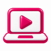 Icon: Laptop mit Play-Symbol für die Webinarreihe
